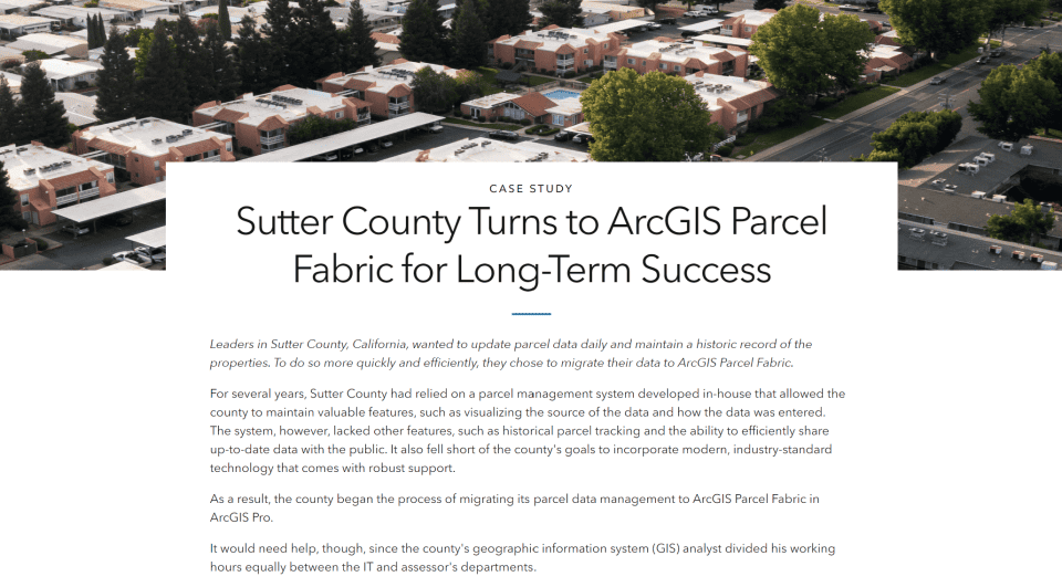 sutter county fabric esri case study